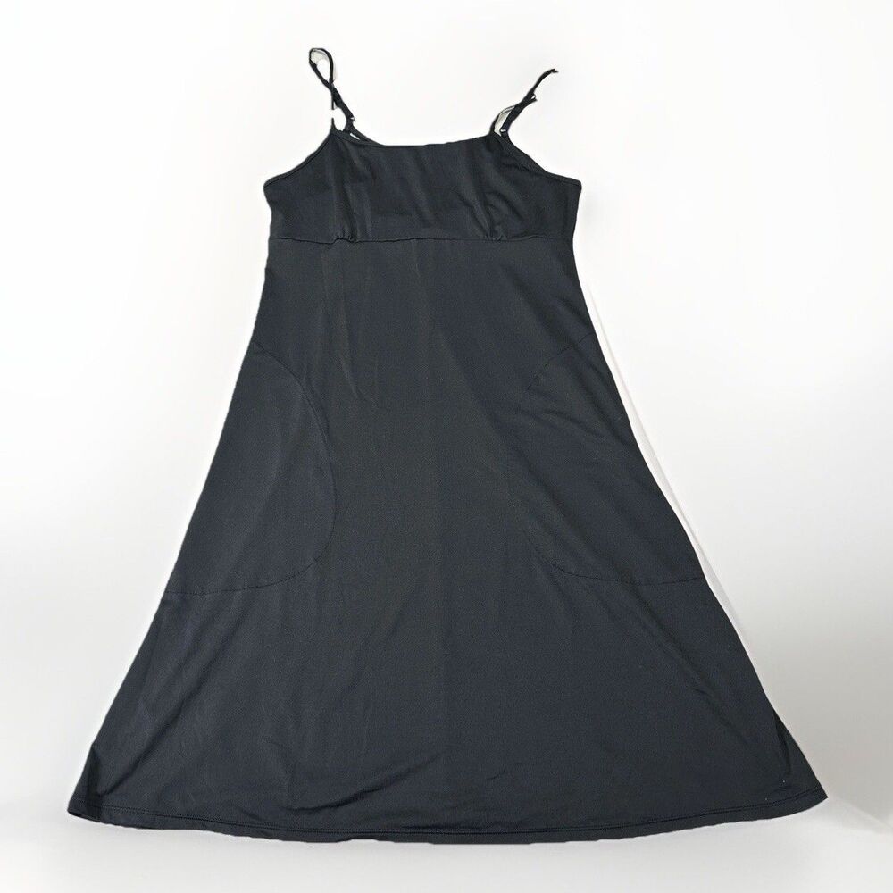 prAna Black Strappy Back Dress XS Travel Pockets Athleisure Yoga Sustainable